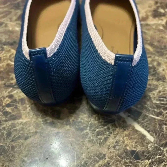 Women's 6.5 Vionic Dahlia Knit Stretch Navy Blue Pink Ballet Flats Shoes Slip-On - Picture 2 of 6